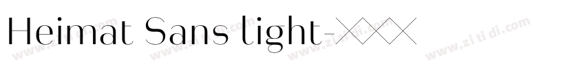 Heimat Sans light字体转换